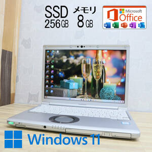 ★中古PC 高性能8世代4コアi5！SSD256GB メモリ8GB★CF-SV7 Core i5-8350U Webカメラ Win11 MS Office2019 Home&Business★P70604