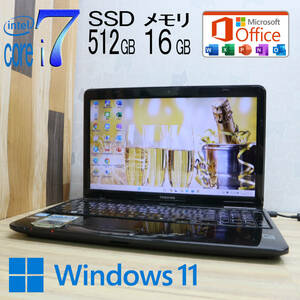 ★中古PC 最上級4コアi7！新品SSD512GB メモリ16GB★T451/57DB Core i7-2670QM Webカメラ Win11 MS Office2019 Home&Business★P71265