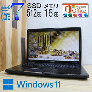 ★超美品 最上級4コアi7！新品SSD512GB メモリ16GB★T571/W Core i7-2670QM Webカメラ Win11 MS Office2019 Home&Business★P71002