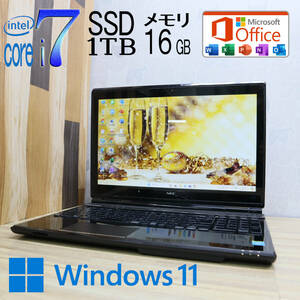 なんと！新品SSD1TB メモリ16GB★中古PC YAMAHA♪最上級4世代4コアi7！★LL850 Core i7-4700MQ Webカメラ Win11 MS Office2019 H&B★P71277