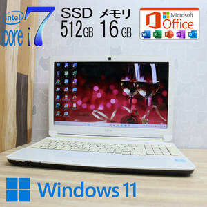 ★美品 最上級4コアi7！新品SSD512GB メモリ16GB★A53K Core i7-2670QM Webカメラ Win11 MS Office2019 Home&Business ノートPC★P71058