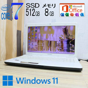 ★美品 最上級4コアi7！新品SSD512GB メモリ8GB★T551 Core i7-2630QM Webカメラ Win11 MS Office2019 Home&Business ノートPC★P70970