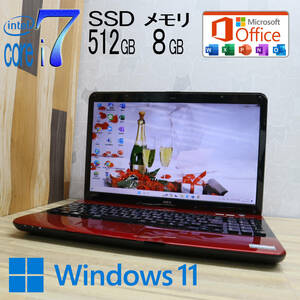 ★中古PC 最上級4コアi7！新品SSD512GB メモリ8GB★LS350F Core i7-2670QM Win11 MS Office2019 Home&Business 中古品 ノートPC★P71129