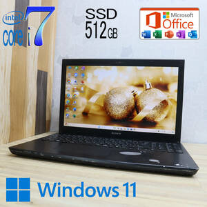 ★中古PC 最上級4コアi7！新品SSD512GB★SVS15119FJB Core i7-3612QM Webカメラ Win11 MS Office2019 Home&Business ノートPC★P71151