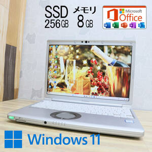 ★美品 高性能8世代4コアi5！SSD256GB メモリ8GB★CF-SV8 Core i5-8365U Webカメラ Win11 MS Office2019 Home&Business ノートPC★P70609