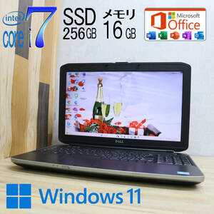 ★美品 最上級i7！新品SSD256GB メモリ16GB★Latitude E5530 Core i7-3540M Win11 MS Office2019 Home&Business 中古品 ノートPC★P70334