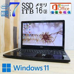 なんと！新品SSD1TB メモリ16GB★美品 最上級6世代4コアi7！★A47U Core i7-6700HQ Webカメラ Win11 MS Office2019 Home&Business★P71328