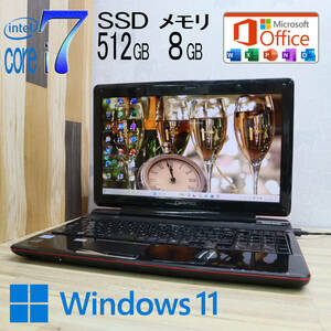 ★中古PC 最上級4コアi7！新品SSD512GB メモリ8GB★T751/T Core i7-2670QM Webカメラ Win11 MS Office2019 Home&Business★P71020