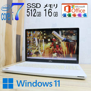 ★美品 最上級4世代4コアi7！新品SSD512GB メモリ16GB★WA2/R Core i7-4712HQ Webカメラ Win11 MS Office2019 Home&Business★P71273