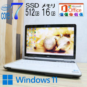 ★超美品 YAMAHA♪最上級4コアi7！新品SSD512GB メモリ16GB★LL750/F Core i7-2670QM Win11 MS Office2019 Home&Business★P70336