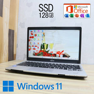 ★中古PC SSD128GB★S937/S Webカメラ Celeron 3965U Win11 MS Office 中古品 ノートPC★P72012