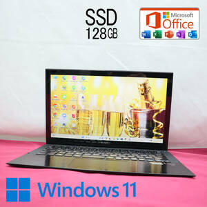 ★美品 高性能4世代i5！SSD128GB★SVP13219DJB Core i5-4200U Webカメラ Win11 MS Office 中古品 ノートPC★P70828