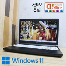 ★美品 高性能6世代i3！500GB メモリ8GB★A576/SX Core i3-6006U Win11 MS Office 中古品 ノートPC★P69877_画像1