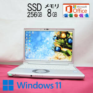 ★美品 高性能8世代4コアi5！SSD256GB メモリ8GB★CF-SV7 Core i5-8350U Webカメラ Win11 MS Office2019 Home&Business ノートPC★P71478