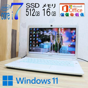 ★超美品 最上級4コアi7！新品SSD512GB メモリ16GB★SVE14A18FJW Core i7-2630QM Webカメラ Win11 MS Office2019 Home&Business★P70796