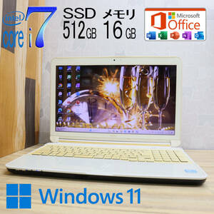 ★美品 最上級4コアi7！新品SSD512GB メモリ16GB★A77G Core i7-2670QM Webカメラ Win11 MS Office2019 Home&Business ノートPC★P71088