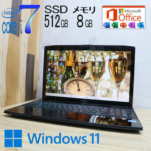 ★中古PC 最上級4コアi7！新品SSD512GB メモリ8GB★AH77/J Core i7-3632QM Webカメラ Win11 MS Office2019 Home&Business★P71212