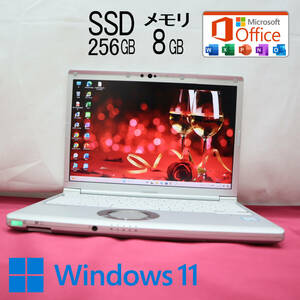 ★中古PC 高性能8世代4コアi5！SSD256GB メモリ8GB★CF-SV7 Core i5-8350U Webカメラ Win11 MS Office2019 Home&Business★P71531