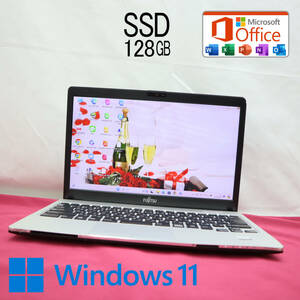 ★中古PC SSD128GB★S937/S Webカメラ Celeron 3965U Win11 MS Office 中古品 ノートPC★P71797