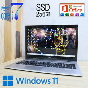 ★美品 最上級3世代i7！新品SSD256GB★LaVie LX850L Core i7-3537U Webカメラ Win11 MS Office 中古品 ノートPC★P70755