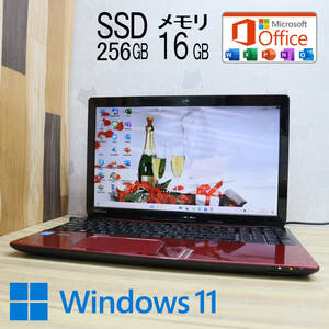 ★美品 高性能4世代i3！新品SSD256GB メモリ16GB★T554 Core i3-4005U Webカメラ Win11 MS Office2019 Home&Business ノートPC★P70999