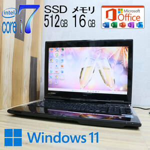 ★美品 最上級4コアi7！新品SSD512GB メモリ16GB★LL750/L Core i7-3630QM Webカメラ Win11 MS Office2019 Home&Business★P71753