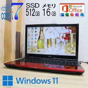 ★中古PC 最上級4コアi7！新品SSD512GB メモリ16GB★A45K Core i7-2630QM Webカメラ Win11 MS Office2019 Home&Business ノートPC★P71053