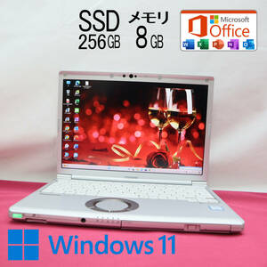 ★中古PC 高性能8世代4コアi5！SSD256GB メモリ8GB★CF-SV7 Core i5-8350U Webカメラ Win11 MS Office2019 Home&Business★P71509