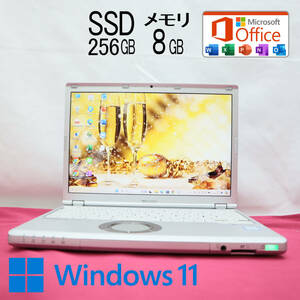 ★中古PC 高性能7世代i5！M.2 SSD256GB メモリ8GB★CF-SZ6 Core i5-7300U Webカメラ Win11 MS Office2019 Home&Business ノートPC★P71947