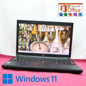 ★中古PC 3世代500GB★LIFEBOOK Celeron 1000M Win11 MS Office 中古品 ノートPC★P72043