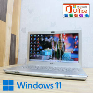 ★中古PC 高性能3世代i5！500GB★SVS13129CJS Core i5-3210M Webカメラ Win11 MS Office 中古品 ノートPC★P71150