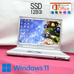 ★中古PC 高性能6世代i3！SSD128GB★CF-SZ5 Core i3-6100U Webカメラ Win11 MS Office 中古品 ノートPC★P72511