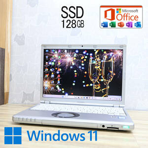 ★中古PC 高性能6世代i3！SSD128GB★CF-SZ5 Core i3-6100U Webカメラ Win11 MS Office 中古品 ノートPC★P72449