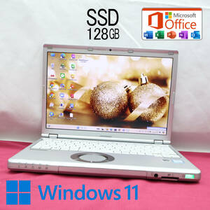 ★中古PC 高性能6世代i3！SSD128GB★CF-SZ5 Core i3-6100U Webカメラ Win11 MS Office 中古品 ノートPC★P72476