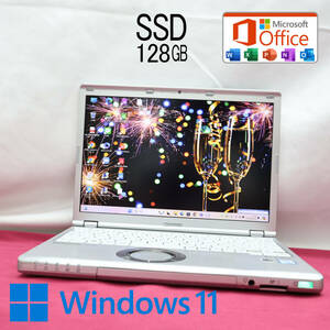 ★中古PC 高性能6世代i3！SSD128GB★CF-SZ5 Core i3-6100U Webカメラ Win11 MS Office 中古品 ノートPC★P72488