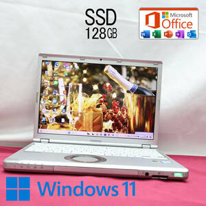 ★中古PC 高性能6世代i3！SSD128GB★CF-SZ5 Core i3-6100U Webカメラ Win11 MS Office 中古品 ノートPC★P72535