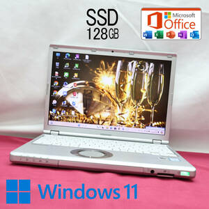 ★中古PC 高性能6世代i3！SSD128GB★CF-SZ5 Core i3-6100U Webカメラ Win11 MS Office 中古品 ノートPC★P72546