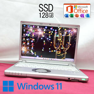 ★中古PC 高性能6世代i3！SSD128GB★CF-SZ5 Core i3-6100U Webカメラ Win11 MS Office 中古品 ノートPC★P72561