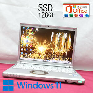 ★中古PC 高性能6世代i3！SSD128GB★CF-SZ5 Core i3-6100U Webカメラ Win11 MS Office 中古品 ノートPC★P72642