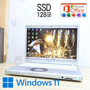 ★美品 高性能6世代i3！SSD128GB★CF-SZ5 Core i3-6100U Webカメラ Win11 MS Office 中古品 ノートPC★P72463