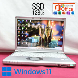 ★美品 高性能6世代i3！SSD128GB★CF-SZ5 Core i3-6100U Webカメラ Win11 MS Office 中古品 ノートPC★P72583