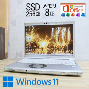 ★中古PC 高性能8世代4コアi5！M.2 SSD256GB メモリ8GB★CF-SV7 Core i5-8350U Webカメラ Win11 MS Office2019 Home&Business★P71506