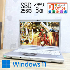 ★中古PC 高性能8世代4コアi5！SSD256GB メモリ8GB★CF-SV7 Core i5-8350U Webカメラ Win11 MS Office2019 Home&Business★P72702