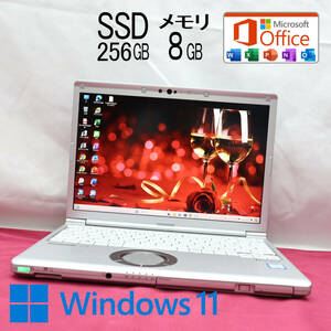 ★中古PC 高性能8世代4コアi5！SSD256GB メモリ8GB★CF-SV7 Core i5-8350U Webカメラ Win11 MS Office2019 Home&Business★P72737