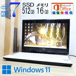 ★中古PC YAMAHA♪最上級4コアi7！新品SSD512GB メモリ16GB★LL750/L Core i7-3630QM Webカメラ Win11 MS Office2019 H&B★P71772