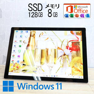 ★美品 高性能10世代4コアi5！M.2 NVMeSSD128GB メモリ8GB★SURFACEPRO7 Core i5-1035G4 Webカメラ Win11 MS Office2019 H&B★P69632