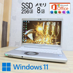 ★中古PC 高性能8世代4コアi5！SSD256GB メモリ8GB★CF-SV7 Core i5-8350U Webカメラ Win11 MS Office2019 Home&Business★P71430