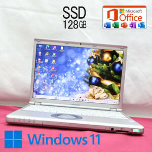 ★中古PC 高性能6世代i3！SSD128GB★CF-SZ5 Core i3-6100U Webカメラ Win11 MS Office 中古品 ノートPC★P72506