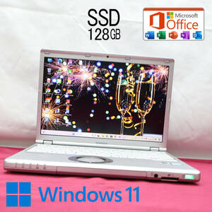 ★中古PC 高性能6世代i3！SSD128GB★CF-SZ5 Core i3-6100U Webカメラ Win11 MS Office 中古品 ノートPC★P72584