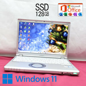 ★中古PC 高性能6世代i3！SSD128GB★CF-SZ5 Core i3-6100U Webカメラ Win11 MS Office 中古品 ノートPC★P72630